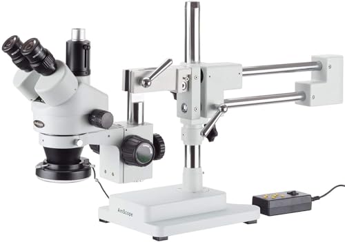 AmScope SM-4TZ-144A Professional Trinocular Stereo Zoom Microscope, WH10x Eyepieces,...