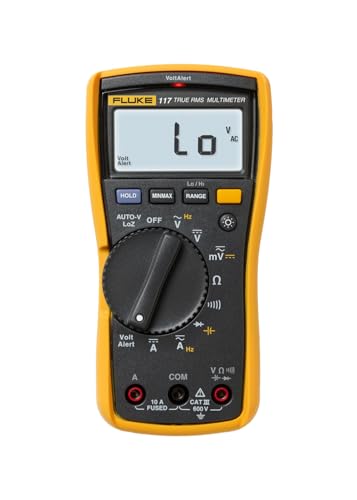 Fluke 117 Digital Multimeter, Non-Contact AC Voltage Detection, Measures...