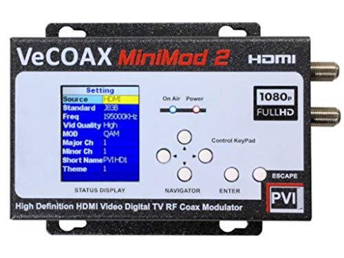 VECOAX MINIMOD-2 | HDMI TO COAX MODULATOR to distribute your hdmi video sources to all TVs...*