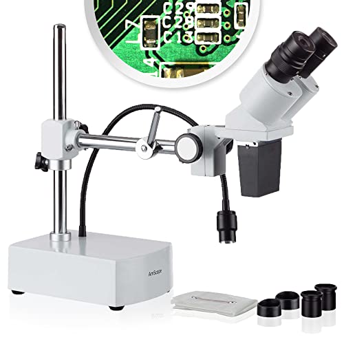 AmScope SE400-Z Professional Binocular Stereo Microscope, WF10x and WF20x Eyepieces, 10X...