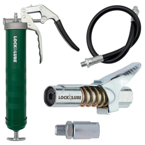 LockNLube Heavy-Duty Pistol Grip Grease Gun. Includes our patented LockNLube® Grease...