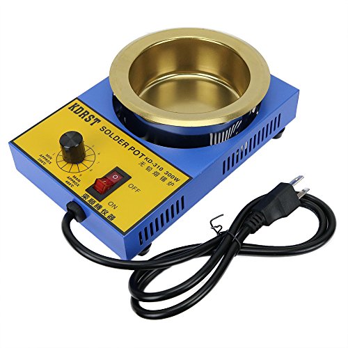 100mm Lead Free Solder Pot with 2300g Capactity for Welding and Soldering Bath, 110V 300W