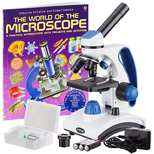 AmScope M162C-2L-PB10-WM'Awarded 2018 Best Students and Kids Microscope Kit' - 40X-1000X...
